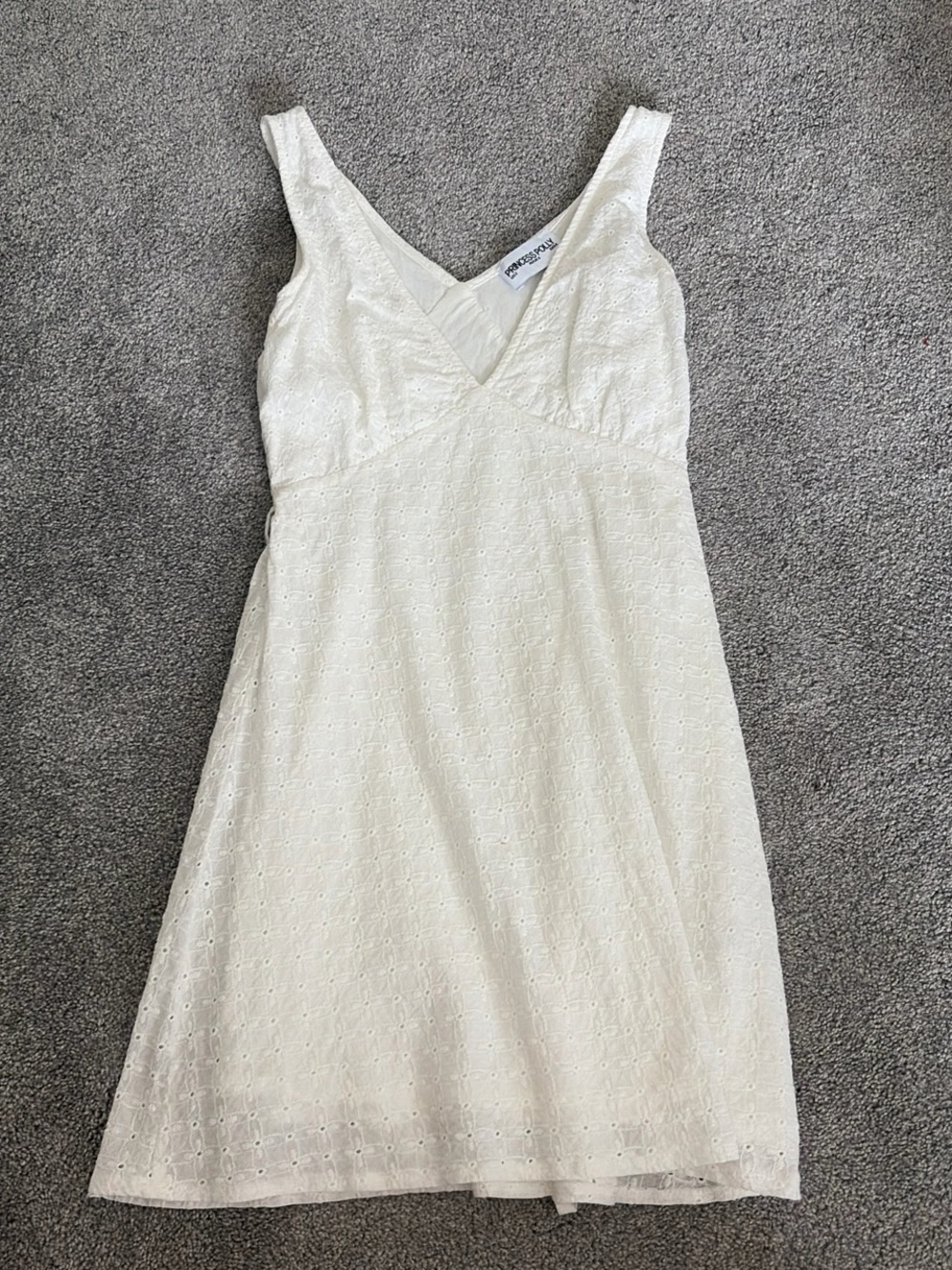 Princess Polly White Eyelet Mini Dress